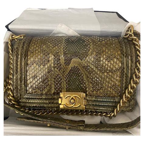 exotic python chanel bag|chanel python bags price.